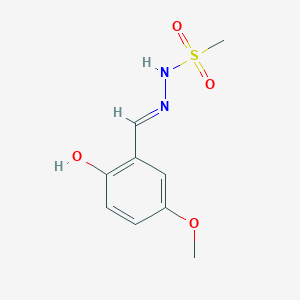 molecular formula C9H12N2O4S B10904952 N'-[(E)-(2-hydroxy-5-methoxyphenyl)methylidene]methanesulfonohydrazide 