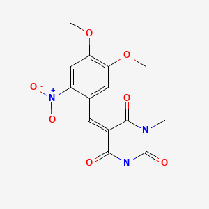 5-(4,5-dimethoxy-2-nitrobenzylidene)-1,3-dimethylpyrimidine-2,4,6(1H,3H,5H)-trione