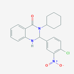 2-(4-chloro-3-nitrophenyl)-3-cyclohexyl-2,3-dihydroquinazolin-4(1H)-one