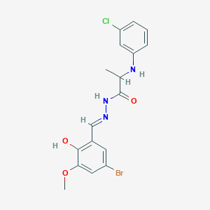 N'~1~-[(E)-1-(5-Bromo-2-hydroxy-3-methoxyphenyl)methylidene]-2-(3-chloroanilino)propanohydrazide