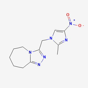 3-[(2-methyl-4-nitro-1H-imidazol-1-yl)methyl]-6,7,8,9-tetrahydro-5H-[1,2,4]triazolo[4,3-a]azepine