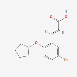 (2E)-3-[5-bromo-2-(cyclopentyloxy)phenyl]prop-2-enoic acid