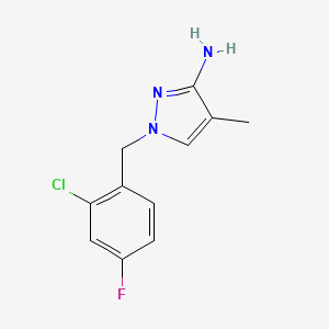 1-(2-Chloro-4-fluorobenzyl)-4-methyl-1H-pyrazol-3-amine