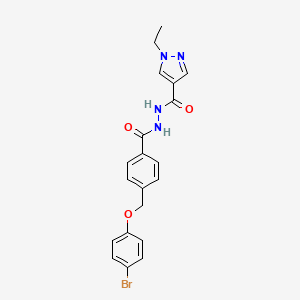 N'-({4-[(4-bromophenoxy)methyl]phenyl}carbonyl)-1-ethyl-1H-pyrazole-4-carbohydrazide