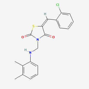 (5E)-5-(2-chlorobenzylidene)-3-{[(2,3-dimethylphenyl)amino]methyl}-1,3-thiazolidine-2,4-dione