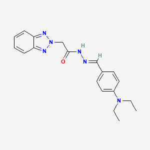 molecular formula C19H22N6O B10905152 2-(2H-benzotriazol-2-yl)-N'-{(E)-[4-(diethylamino)phenyl]methylidene}acetohydrazide 