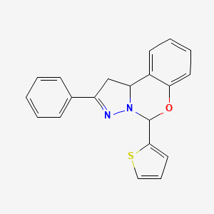 2-Phenyl-5-(thiophen-2-yl)-1,10b-dihydropyrazolo[1,5-c][1,3]benzoxazine