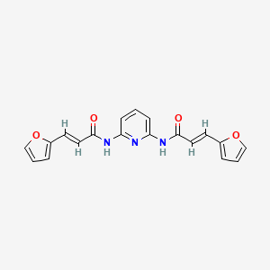 molecular formula C19H15N3O4 B10905164 (E)-3-(furan-2-yl)-N-[6-[[(E)-3-(furan-2-yl)prop-2-enoyl]amino]pyridin-2-yl]prop-2-enamide 