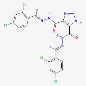 N'~4~,N'~5~-bis[(E)-(2,4-dichlorophenyl)methylidene]-1H-imidazole-4,5-dicarbohydrazide