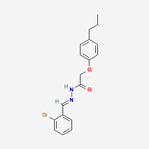 molecular formula C18H19BrN2O2 B10905171 N'-[(E)-(2-bromophenyl)methylidene]-2-(4-propylphenoxy)acetohydrazide 