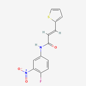 molecular formula C13H9FN2O3S B10905179 (2E)-N-(4-fluoro-3-nitrophenyl)-3-(thiophen-2-yl)prop-2-enamide 