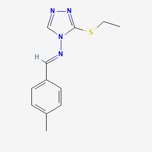 3-(ethylsulfanyl)-N-[(E)-(4-methylphenyl)methylidene]-4H-1,2,4-triazol-4-amine