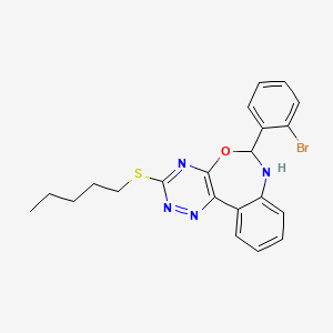 6-(2-Bromophenyl)-3-(pentylsulfanyl)-6,7-dihydro[1,2,4]triazino[5,6-d][3,1]benzoxazepine