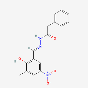 N'-[(E)-(2-hydroxy-3-methyl-5-nitrophenyl)methylidene]-2-phenylacetohydrazide