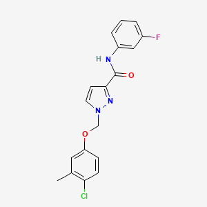 1-[(4-chloro-3-methylphenoxy)methyl]-N-(3-fluorophenyl)-1H-pyrazole-3-carboxamide