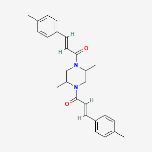 (2E,2'E)-1,1'-(2,5-dimethylpiperazine-1,4-diyl)bis[3-(4-methylphenyl)prop-2-en-1-one]