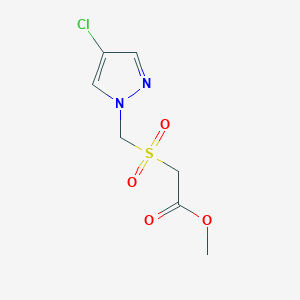 molecular formula C7H9ClN2O4S B10905249 methyl {[(4-chloro-1H-pyrazol-1-yl)methyl]sulfonyl}acetate 