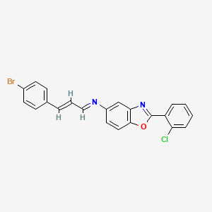 N-[(1E,2E)-3-(4-bromophenyl)prop-2-en-1-ylidene]-2-(2-chlorophenyl)-1,3-benzoxazol-5-amine