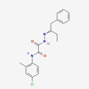 N-(4-chloro-2-methylphenyl)-2-oxo-2-[2-(1-phenylbutan-2-ylidene)hydrazinyl]acetamide