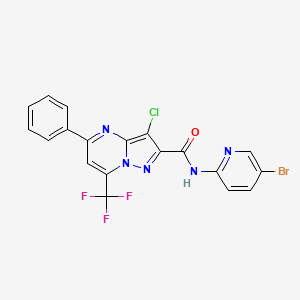 N-(5-bromopyridin-2-yl)-3-chloro-5-phenyl-7-(trifluoromethyl)pyrazolo[1,5-a]pyrimidine-2-carboxamide