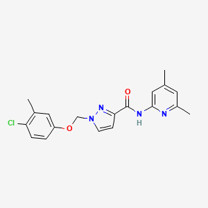 molecular formula C19H19ClN4O2 B10905461 1-[(4-chloro-3-methylphenoxy)methyl]-N-(4,6-dimethylpyridin-2-yl)-1H-pyrazole-3-carboxamide 