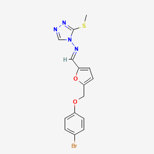 N-[(E)-{5-[(4-bromophenoxy)methyl]furan-2-yl}methylidene]-3-(methylsulfanyl)-4H-1,2,4-triazol-4-amine