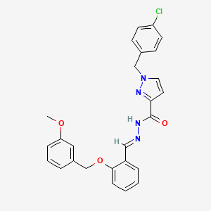 1-(4-chlorobenzyl)-N'-[(E)-{2-[(3-methoxybenzyl)oxy]phenyl}methylidene]-1H-pyrazole-3-carbohydrazide