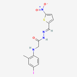 2-(4-iodo-2-methylanilino)-N'-[(E)-(5-nitro-2-thienyl)methylidene]acetohydrazide