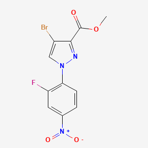 Methyl 4-bromo-1-(2-fluoro-4-nitrophenyl)-1H-pyrazole-3-carboxylate