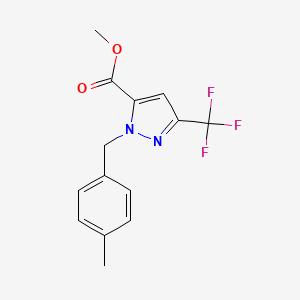 Methyl 1-(4-methylbenzyl)-3-(trifluoromethyl)-1H-pyrazole-5-carboxylate