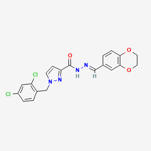 1-(2,4-dichlorobenzyl)-N'-[(E)-2,3-dihydro-1,4-benzodioxin-6-ylmethylidene]-1H-pyrazole-3-carbohydrazide