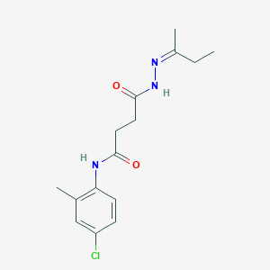 4-[(2Z)-2-(butan-2-ylidene)hydrazinyl]-N-(4-chloro-2-methylphenyl)-4-oxobutanamide