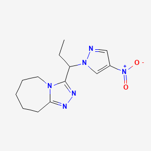 3-[1-(4-nitro-1H-pyrazol-1-yl)propyl]-6,7,8,9-tetrahydro-5H-[1,2,4]triazolo[4,3-a]azepine