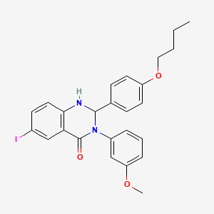 2-(4-butoxyphenyl)-6-iodo-3-(3-methoxyphenyl)-2,3-dihydroquinazolin-4(1H)-one