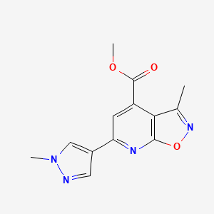 Methyl 3-methyl-6-(1-methyl-1H-pyrazol-4-yl)isoxazolo[5,4-b]pyridine-4-carboxylate