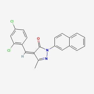 (4Z)-4-(2,4-dichlorobenzylidene)-5-methyl-2-(naphthalen-2-yl)-2,4-dihydro-3H-pyrazol-3-one