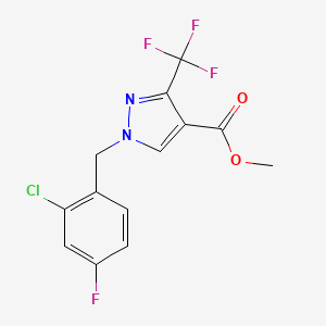 Methyl 1-(2-chloro-4-fluorobenzyl)-3-(trifluoromethyl)-1H-pyrazole-4-carboxylate