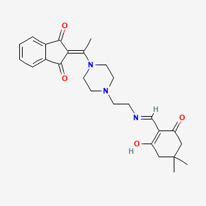 2-{1-[4-(2-{[(4,4-dimethyl-2,6-dioxocyclohexylidene)methyl]amino}ethyl)-1-piperazinyl]ethylidene}-1H-indene-1,3(2H)-dione