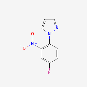 molecular formula C9H6FN3O2 B10905878 1-(4-fluoro-2-nitrophenyl)-1H-pyrazole 