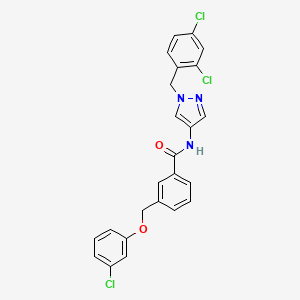 3-[(3-chlorophenoxy)methyl]-N-[1-(2,4-dichlorobenzyl)-1H-pyrazol-4-yl]benzamide