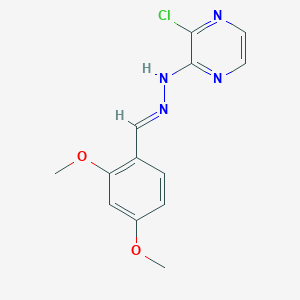 2-chloro-3-[(2E)-2-(2,4-dimethoxybenzylidene)hydrazinyl]pyrazine