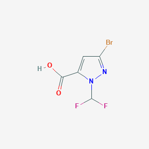 3-bromo-1-(difluoromethyl)-1H-pyrazole-5-carboxylic acid