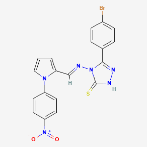 5-(4-bromophenyl)-4-({(E)-[1-(4-nitrophenyl)-1H-pyrrol-2-yl]methylidene}amino)-4H-1,2,4-triazole-3-thiol