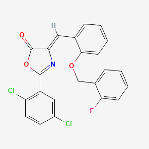 (4Z)-2-(2,5-dichlorophenyl)-4-{2-[(2-fluorobenzyl)oxy]benzylidene}-1,3-oxazol-5(4H)-one