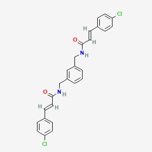 (2E,2'E)-N,N'-(benzene-1,3-diyldimethanediyl)bis[3-(4-chlorophenyl)prop-2-enamide]