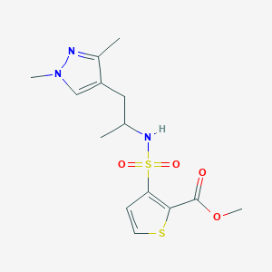 methyl 3-{[1-(1,3-dimethyl-1H-pyrazol-4-yl)propan-2-yl]sulfamoyl}thiophene-2-carboxylate