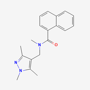 N-methyl-N-[(1,3,5-trimethyl-1H-pyrazol-4-yl)methyl]naphthalene-1-carboxamide