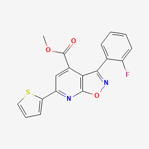 Methyl 3-(2-fluorophenyl)-6-(2-thienyl)isoxazolo[5,4-b]pyridine-4-carboxylate