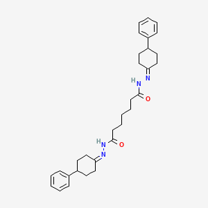 N'~1~,N'~7~-bis(4-phenylcyclohexylidene)heptanedihydrazide