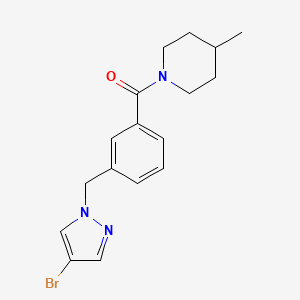 {3-[(4-bromo-1H-pyrazol-1-yl)methyl]phenyl}(4-methylpiperidin-1-yl)methanone